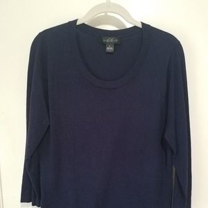 August Silk Sweater with 3/4 sleeves, Size XL